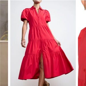 Havana Dress Brochu Walker Carmine Red